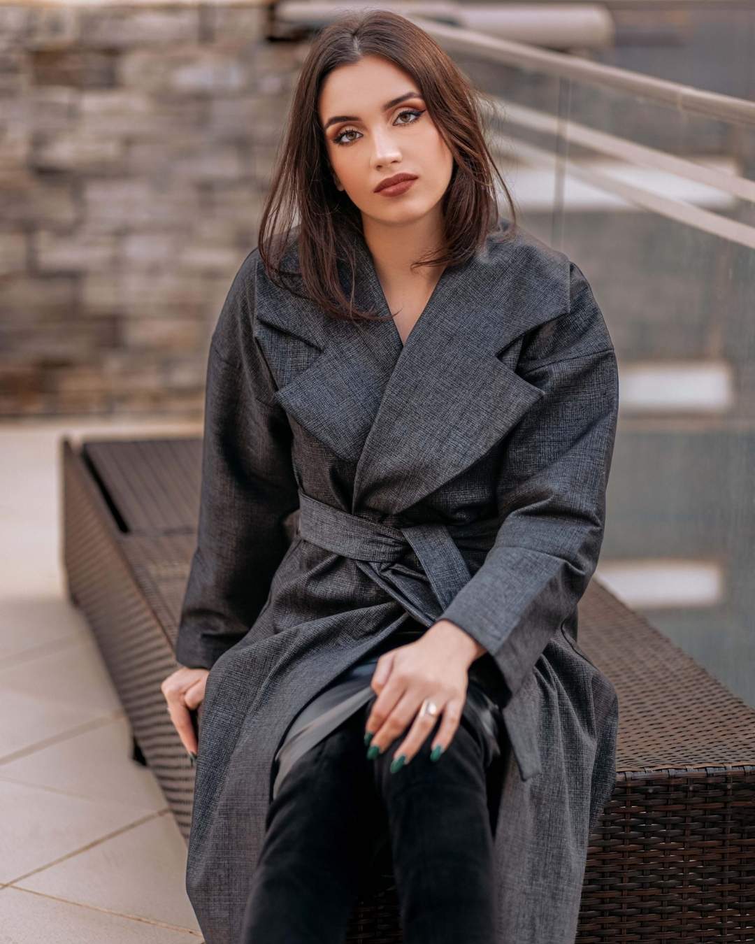 Manteau oversize à carreaux