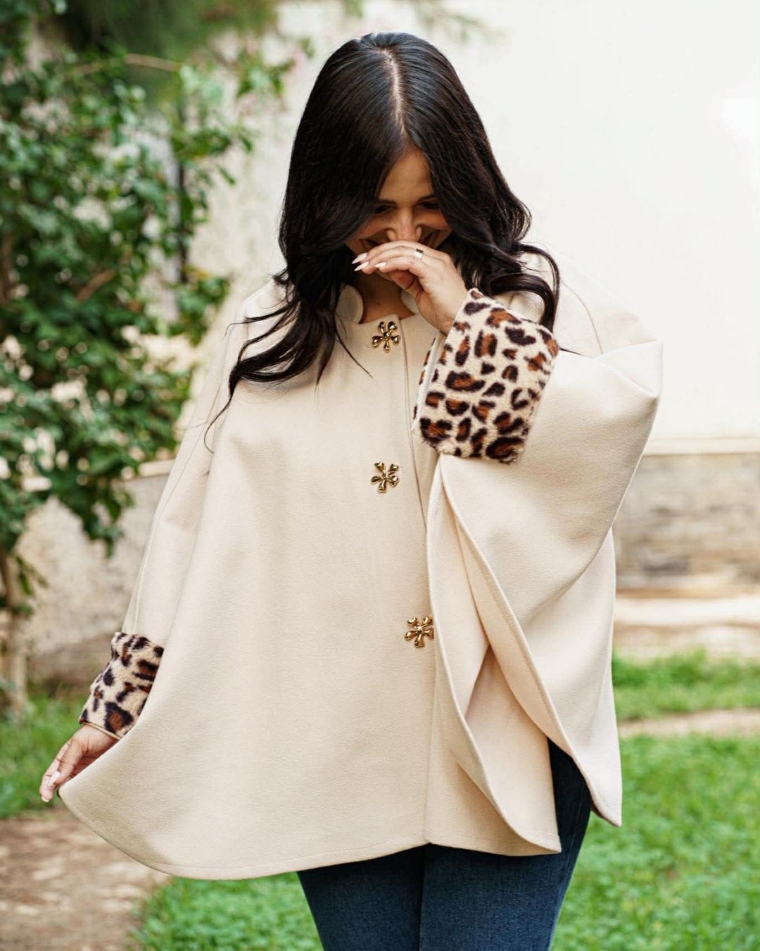 Cape en Cachemire Léopard