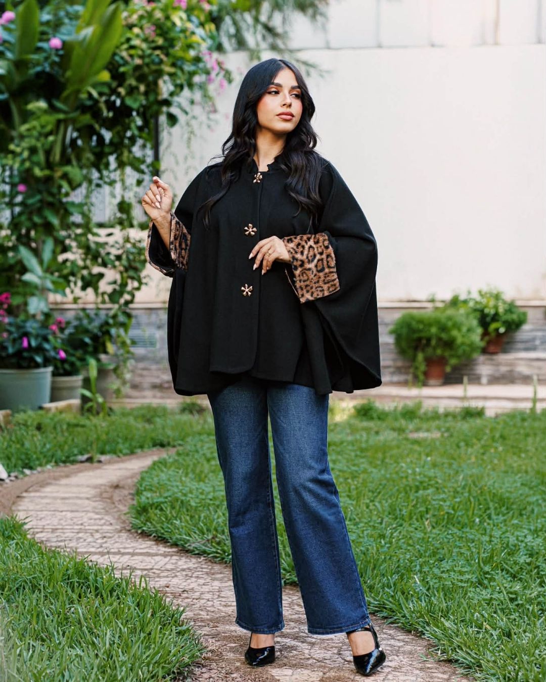 Cape en Cachemire Léopard
