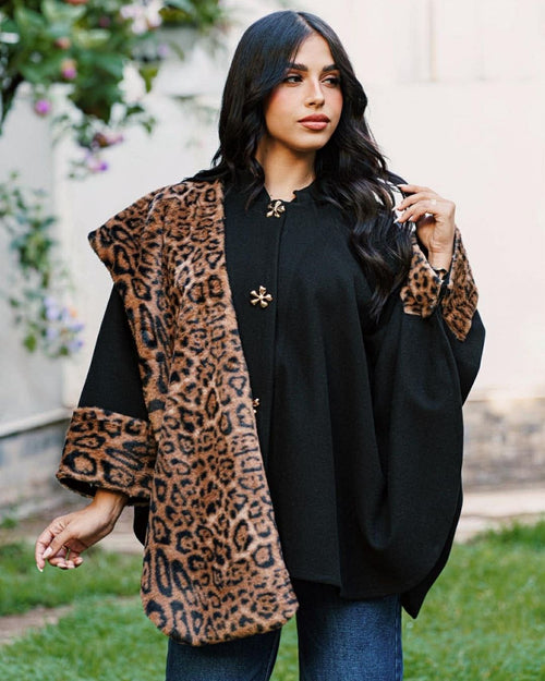 Cape en Cachemire Léopard