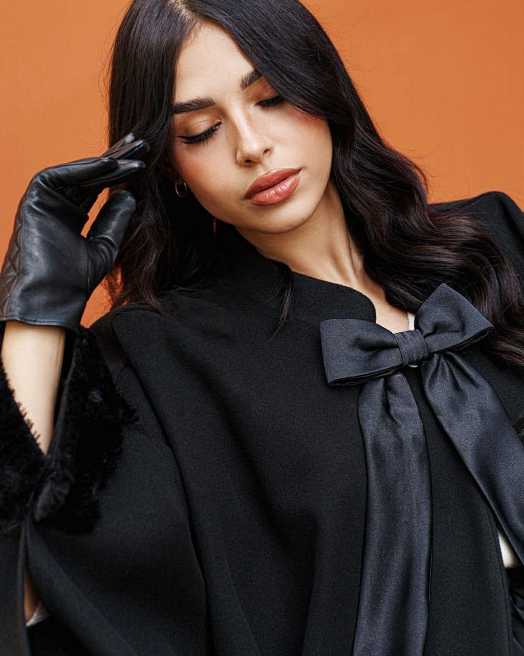 Cape en cachemire à nœud