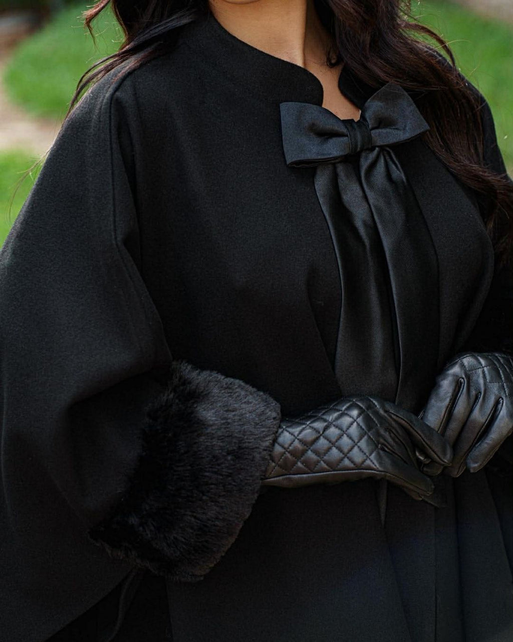 Cape en cachemire à nœud