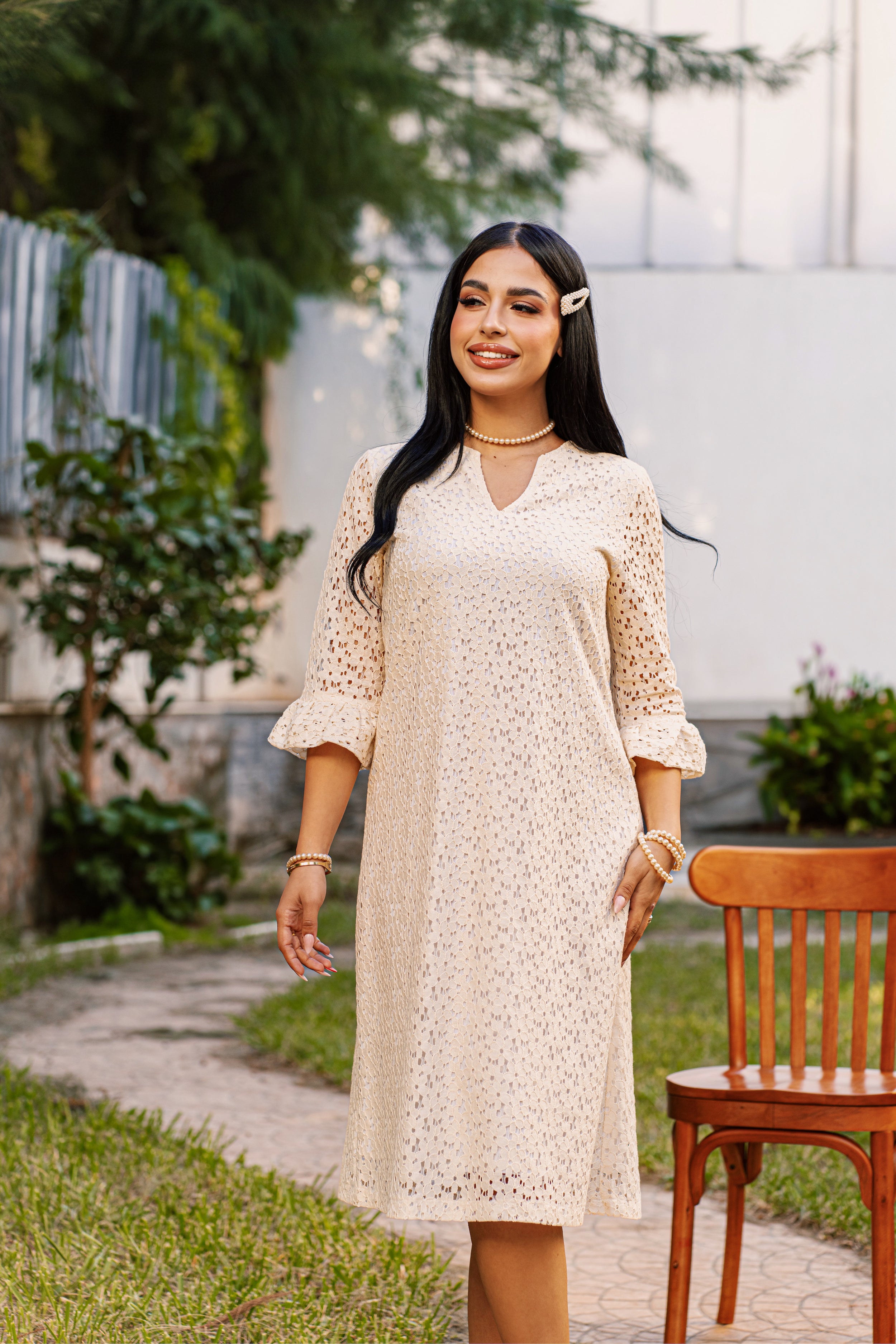 ROBE EN DENTELLE BRODÉE